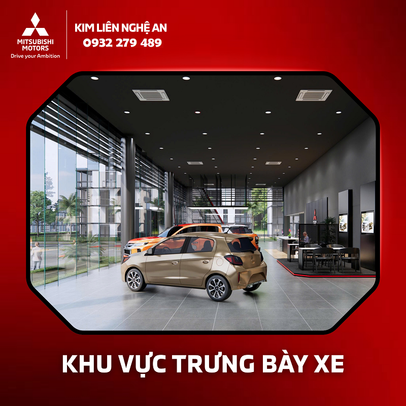 Khu vực trưng bày Mitsubishi Kim Liên Nghệ An